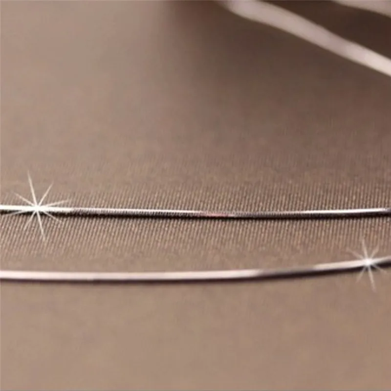 Привлекательный 1 мм змея цепи серебряный узор Necklaces16 ~ 30 дюймов для леди женщина