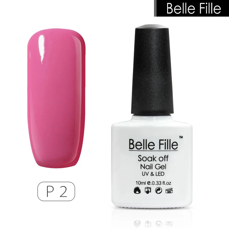 Belle FILLE Розовый ногтей гель для Горячая распродажа! гели Soak Off UV LED лампа Art Дизайн