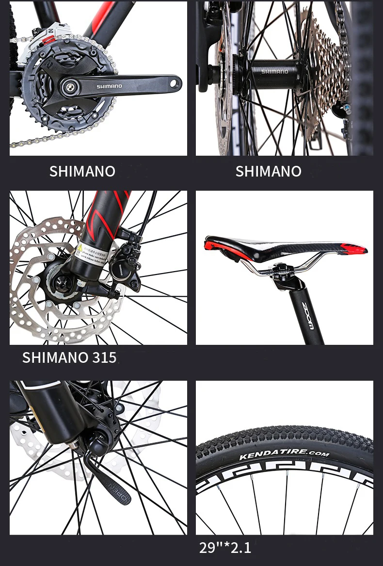 Eurobike 29*18.5 дюймов углеродного волокна город горный велосипед 27 скорость 29 колеса