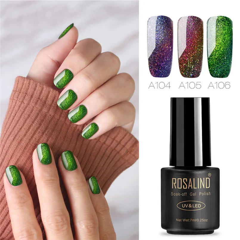 ROSALIND 7 мл хамелео гель лак для ногтей Дизайн маникюрный УФ светодиодный vernis a ongle