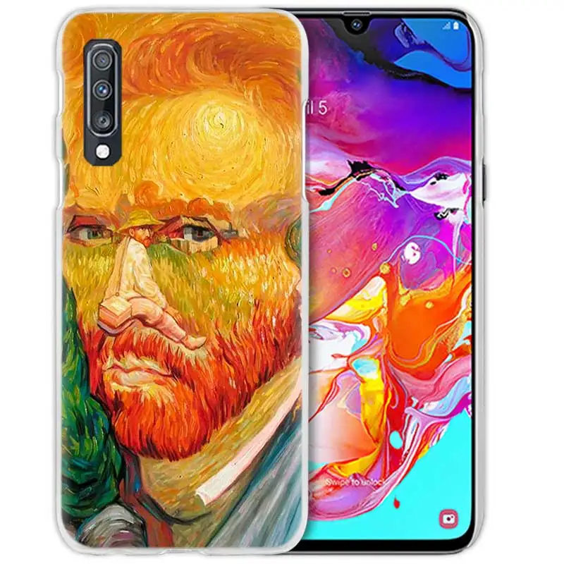 10 Ван Гог небо чехол для samsung Galaxy A50 A70 A80 A20e A60 A40 A30 A20 A10 A8 A6 плюс A9 A7 жесткий поликарбонатный люксовый чехол для телефона с бумажником и крышка - Цвет: 10