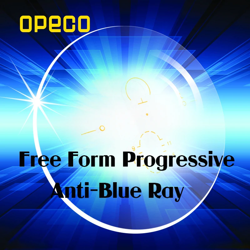 Цифровые прогрессивные линзы Opeco Free Form антибликовые оптические с защитой от