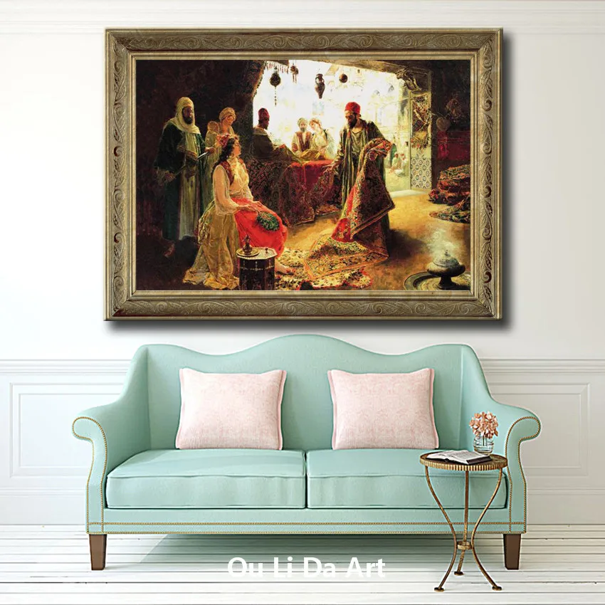 Классические арабские фигурки девушка Женский дворец фотография на холсте