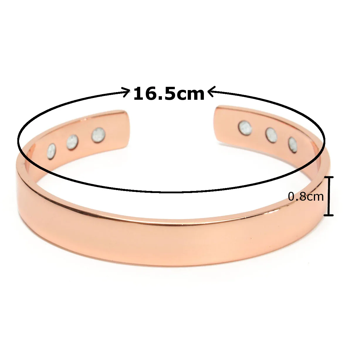 Copper Magnetic Wrist Bangle Bracelet For Pain Relief Rheumatic Arthritis Men Women Bangle With 6 Holes Magnets Health Balance