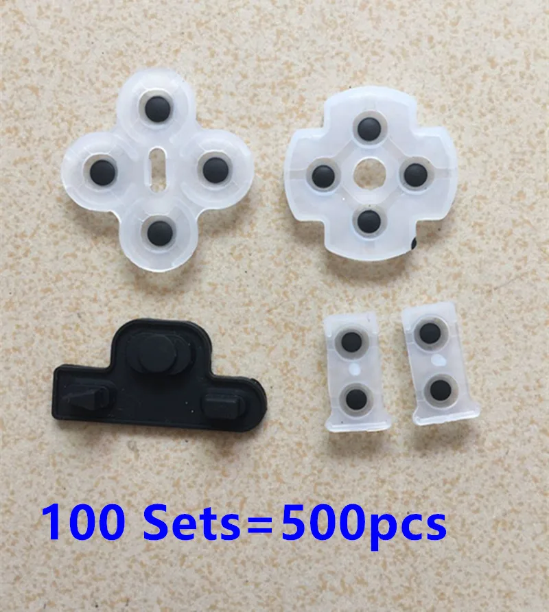 

[100SET/ LOT] For Sony Play Station 3 PS3 Controller Gamepad Soft Silicone conductive Rubber Button Pad keypads Set