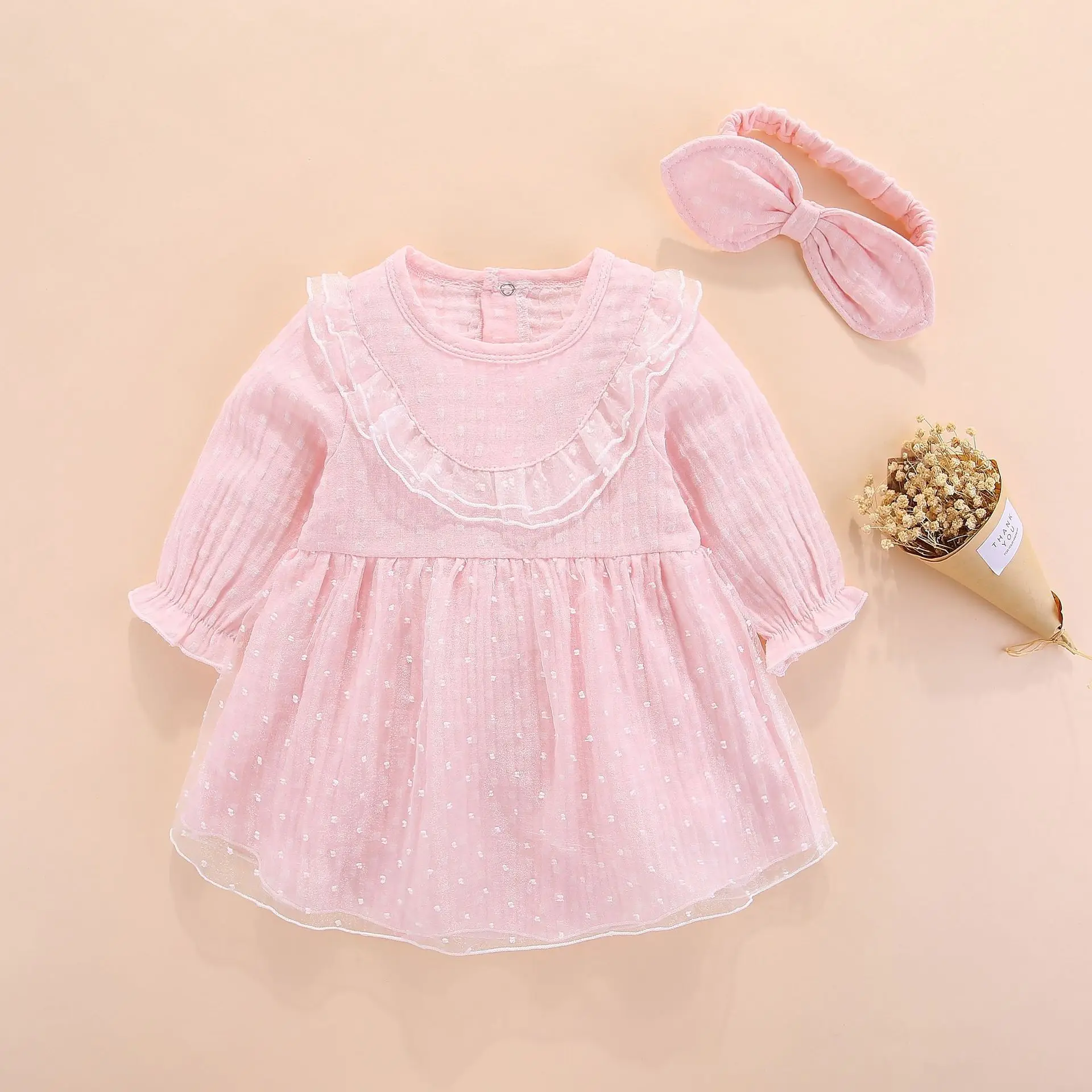 Одежда для новорожденных девочек платья комплекты одежды маленьких от 0 до 3