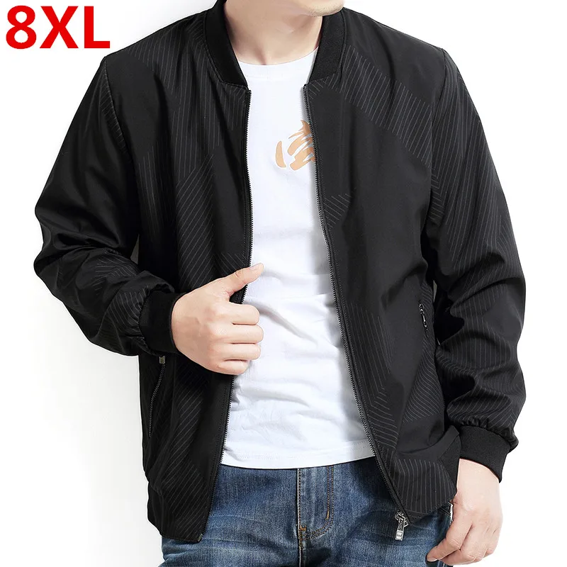 

Мужские куртки и пальто 8XL 6XL на весну и осень, повседневные мужские куртки размера плюс 4XL, спортивная куртка-бомбер