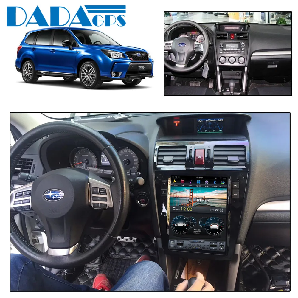 Автомобильный мультимедийный радиоплеер 10 4 дюйма в стиле Tesla Android 7 1 для Subaru Forester