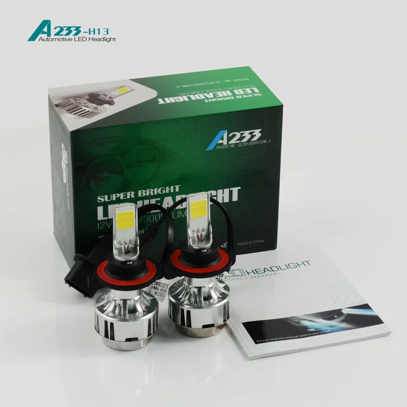 66 Вт H7 COB LED Фары Автомобиля Авто Лампы ПРИВЕЛО Комплект 6000LM 6000 К 3000 Лампочки H1 H3 H8 H9