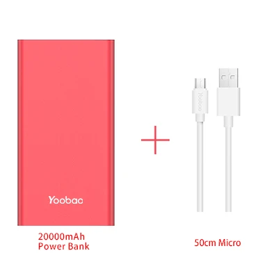 Yoobao A2 внешний аккумулятор 20000 мАч для Xiaomi Mi 2 USB быстрая зарядка портативный повербанк для samsung Galaxy S8 S7 S6 J3 телефон внешний аккумулятор - Цвет: red