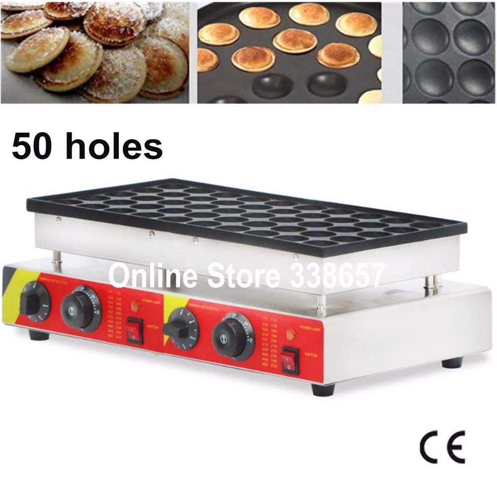 50 отверстий коммерческое печенье голландский poffertjes грили мини блинная