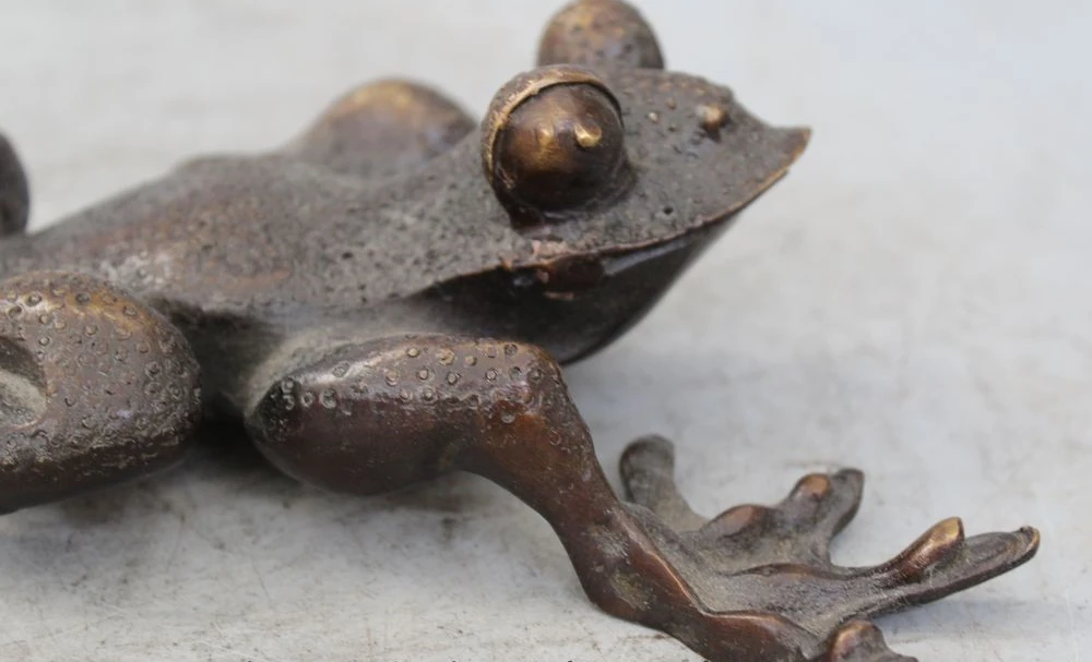 10 &quotКитайский фэн шуй бронзовое медное зло счастливый богатство лягушка bullfrog