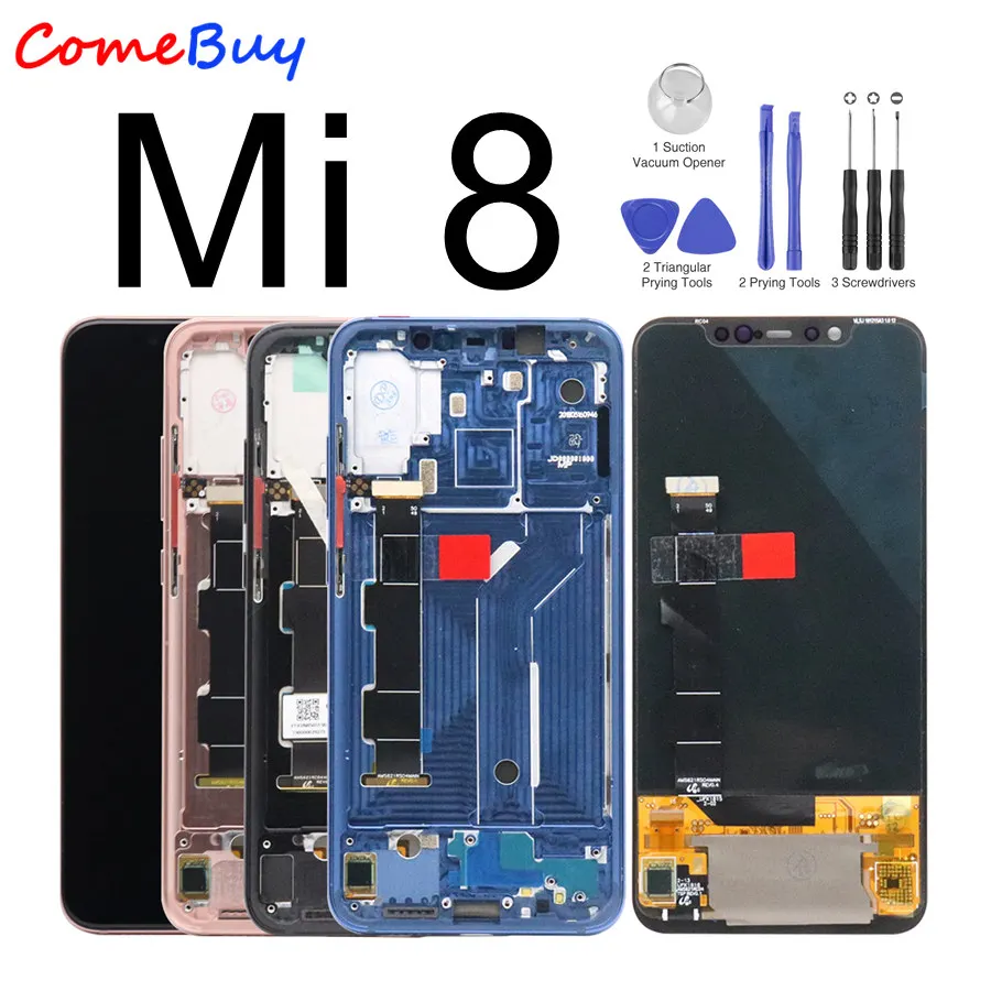 AMOLED ЖК для Xiaomi mi 8 mi 8 дисплей кодирующий преобразователь сенсорного экрана в сборе для Xiaomi mi 8 ЖК-дисплей mi 8 замена экрана