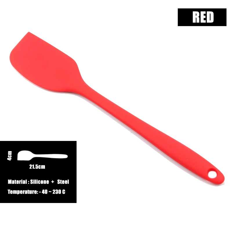 Red Scraper Силиконовый скребок для крема торт шпатель скребок для смешивания теста кисточка, мешалка для масла щетки для выпечки кухонная утварь для выпечки Лидер продаж хорошее - Цвет: Red Scraper