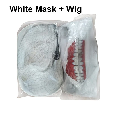 White Mask and Wig Высокое качество, распродажа, Токийский вурдалак 2 Kaneki Ken, Регулируемая Маска на молнии, крутая маска из искусственной кожи, Блиндер, аниме, косплей, головные уборы - Цвет: White Mask and Wig