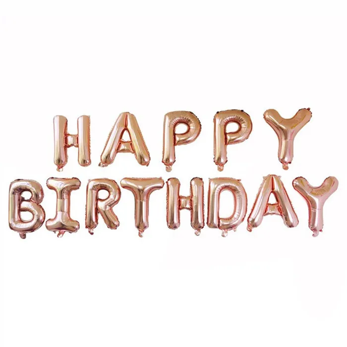 HappyBirthday H10 13 шт. шары с днем рождения буквы алфавита Висячие золотые серебряные розовые красные украшения на день рождения Детские фольгированные воздушные шары-гирлянды - Цвет: HappyBirthday H10