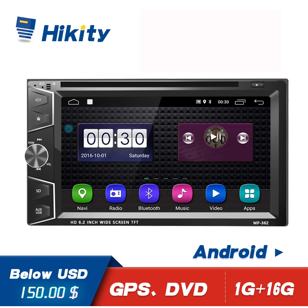 Hikity 2 din Автомобильный мультимедийный dvd-плеер Android gps сенсорный экран автомобильное радио двойной USB Авторадио с Android/Iphone Зеркало Ссылка