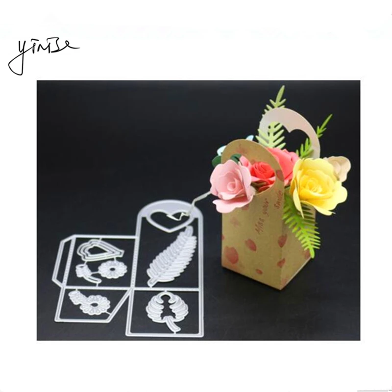 

Scrapbook FLOWER BasketMetal Cutting Dies For Scrapbooking Stencils DIY Album Cards Decoration Embossing Folder Die Cuts Cutter
