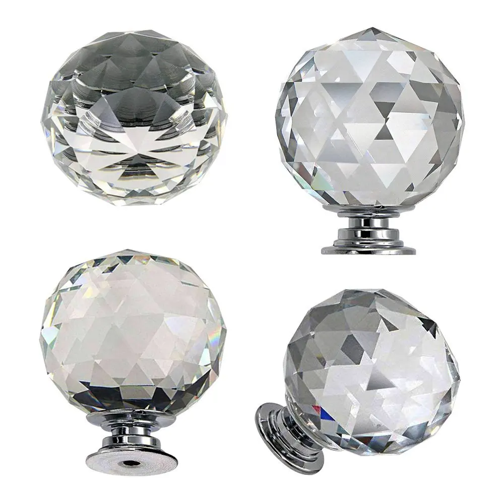 1 шт. круглые стразы стеклянные ручки для ящиков и кухонных дверей|Ручки шкафа| |