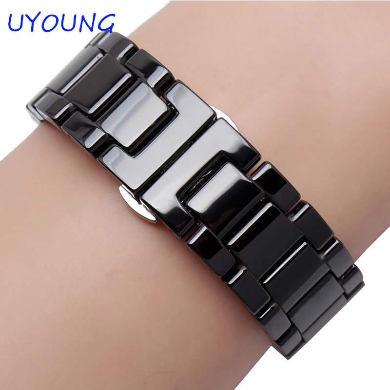 Качественный керамический ремешок для часов из нержавеющей стали 22 мм роскошный