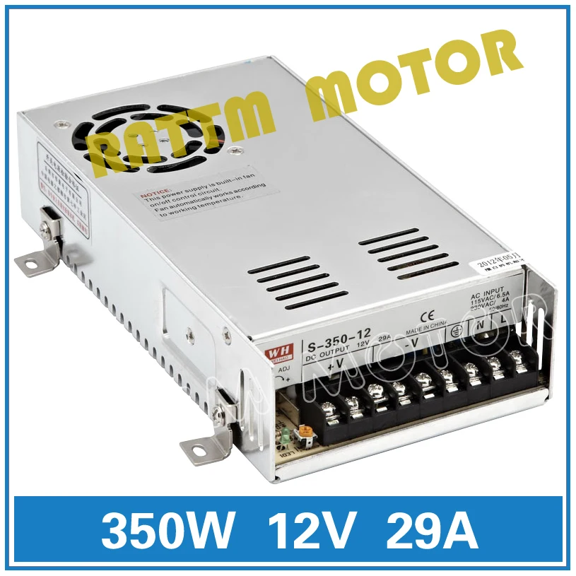 

350W 12V DC Switch Switching Power Supply S-350-12 29A CNC Router Single Output Foaming Mill Cut Laser Engraver Plasma