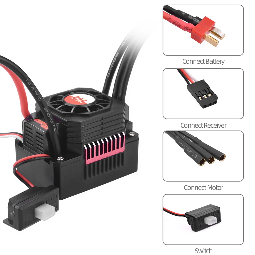 SURPASS HOBBY 80A 120A 150A бесщеточный ESC водонепроницаемый электрический регулятор