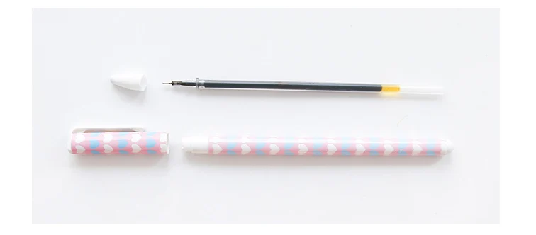 10 шт./партия цвет Черная гелевая ручка kawaii lapices tinta гелевая симпатичная пластиковая фестонная офисная ручка канцелярские принадлежности материал КАЛЕМ