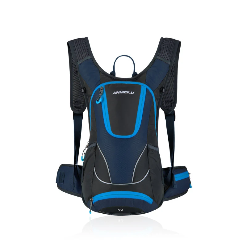 dblue no water bag 12L дышащий рюкзак для велоспорта, водонепроницаемый велосипедный рюкзак для бега спортивный мотобайк гидратации рюкзак для мужчин, без сумки для воды - Цвет: dblue no water bag