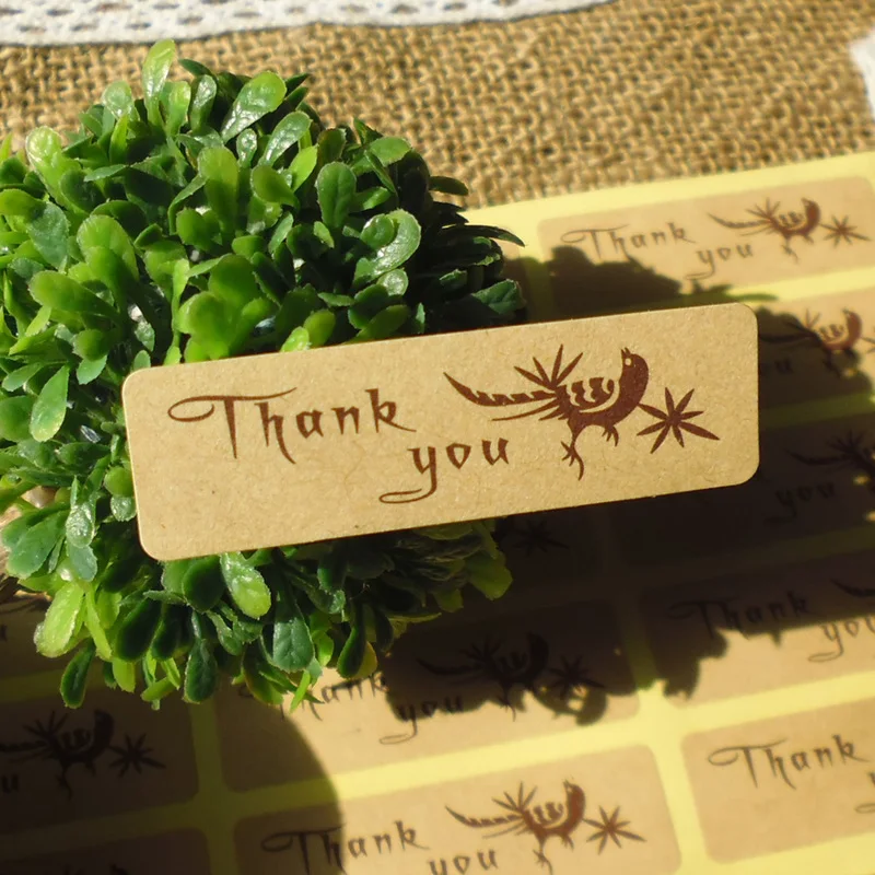 

100 шт., креативные наклейки с надписью «Thank you Happy Bird»