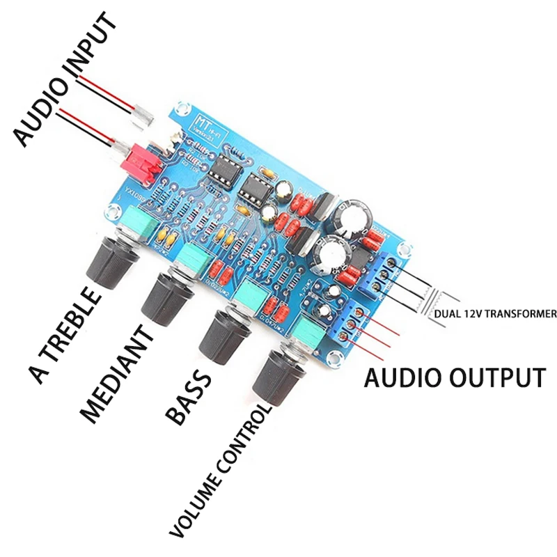 NE5532 HIFI предусилитель доска 2 канала 4 типа настройки OP-AMP громкость тон эквалайзер плата управления модуль Mayitr