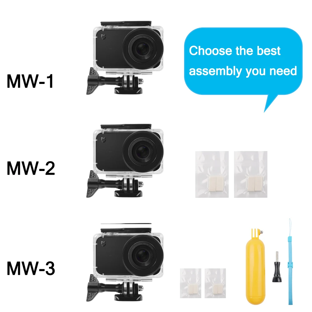 45M Diving Waterproof Case For Xiaomi Mijia 4K Mini Action Camera Cover Protective Housing|Чехлы для экшн-камер| |