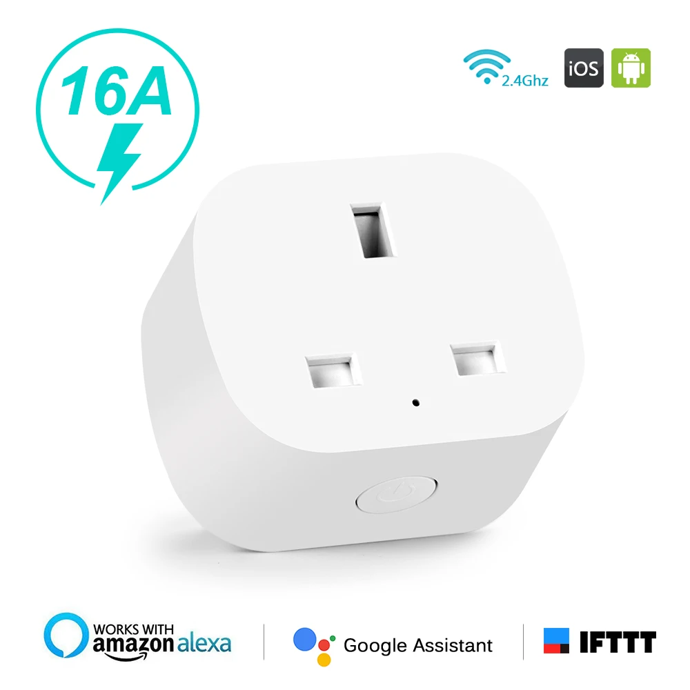 Youngable wifi вилка умная мини розетка для разъем блока питания Великобритании 16A