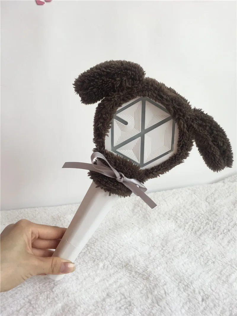 XINTOCH EXO плюшевые игрушки EXOL светильник палка чехол Корея SEHUN CHANYEOL BAEKHYUN милый Kawaii KPOP подарок для детей Прямая поставка - Цвет: Розовый