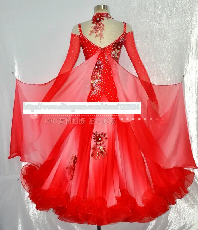 

Red Rumba Latin Salsa Samba Chacha Ballroom Dance Dress Competition Dancewear
