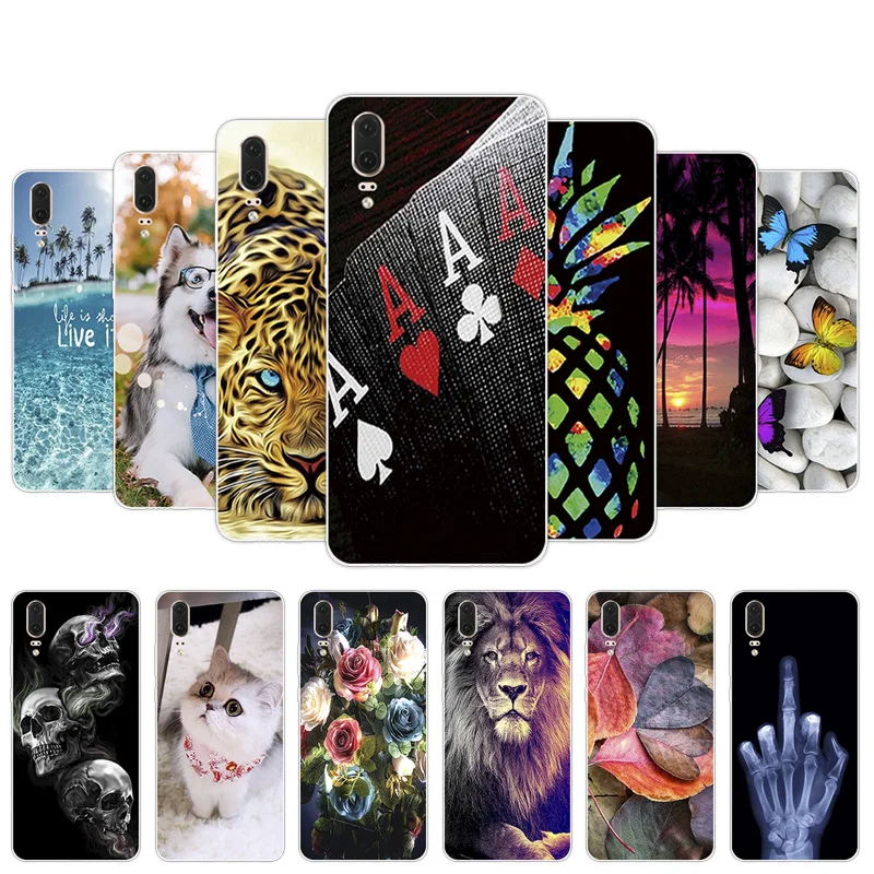 Тонкие чехлы для huawei P20 тонкий ТПУ чехол телефона матовый 5 8 &quotдля Встроенная
