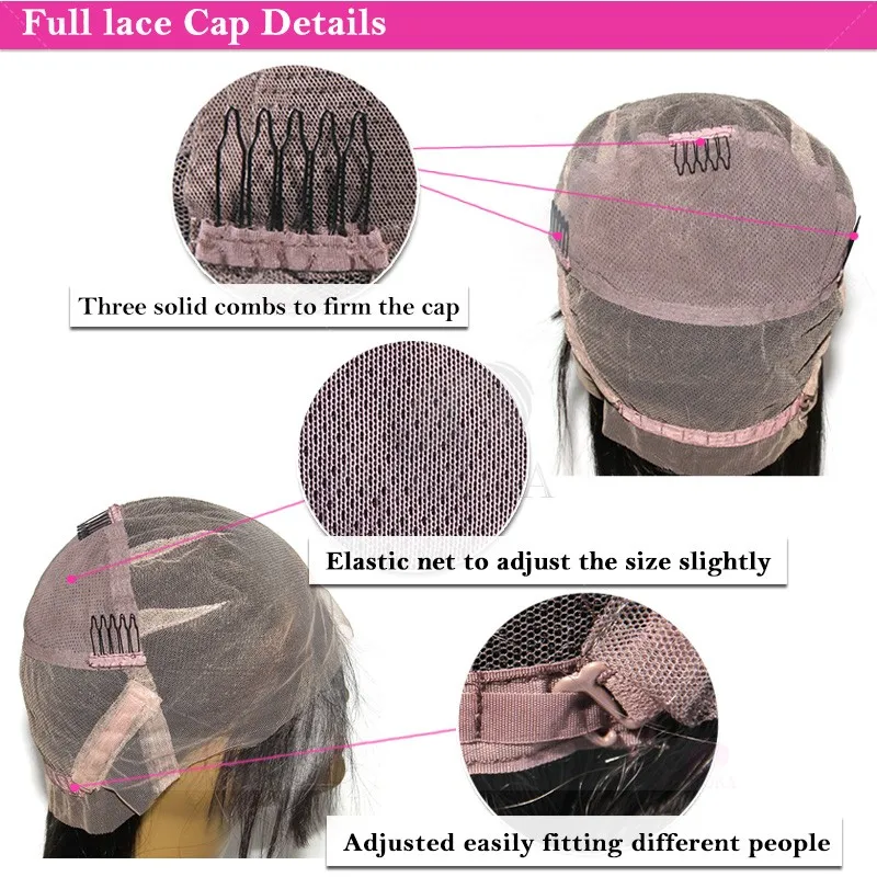 Свободная Волна Полный Шнурок Человеческих Волос Парики Glueless Необработанные Virgin