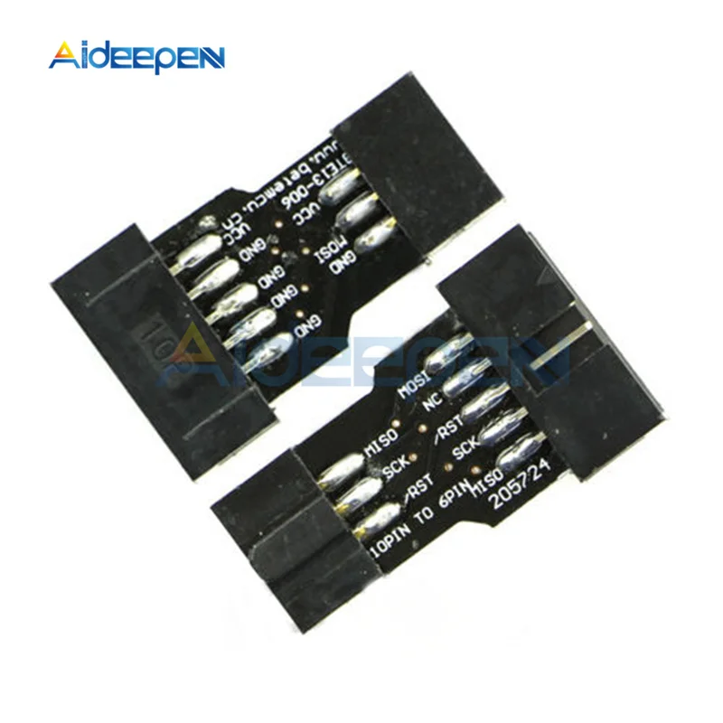 10 Pin до 6 Pin плата адаптера ISP интерфейс конвертер для Arduino AVR MCU макетная плата AVRISP USBASP STK500 программист