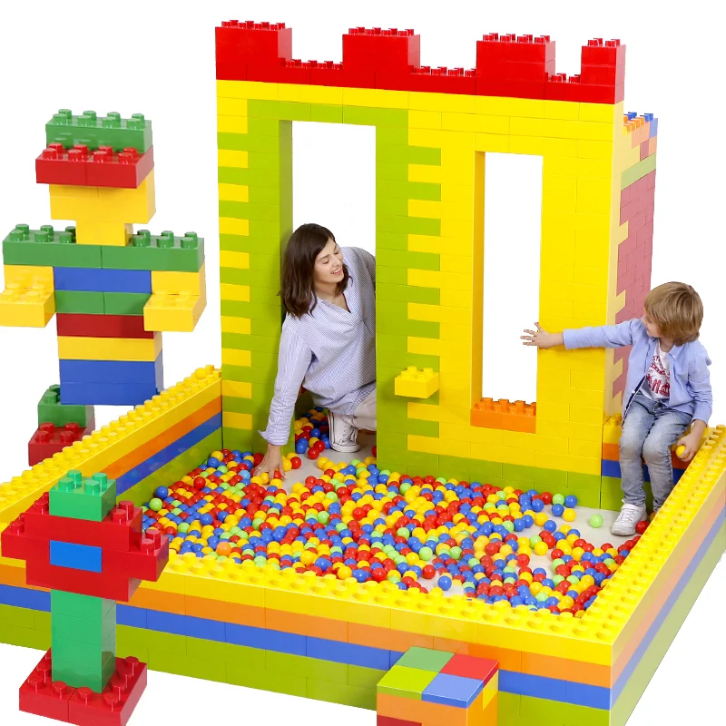 Экстра большие частицы строительные блоки 4 типа Собранный замок MOC DIY творческая