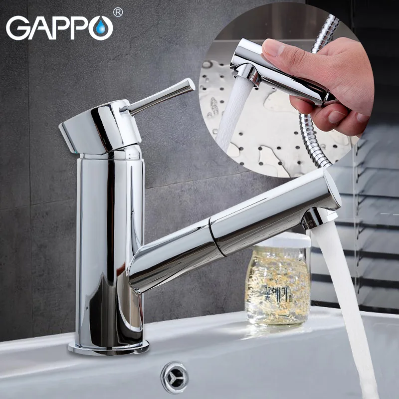 GAPPO выдвижной смеситель для раковины кран воды хромированный ванной комнаты torneira