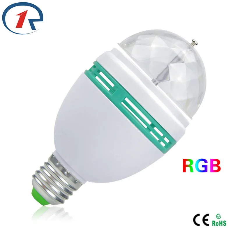 

ZjRight E27 Red Green Blue Full Color 3W LED Bulb Effect DJ Disco Light Bulb party Stage Lighting Xmas effect lighting