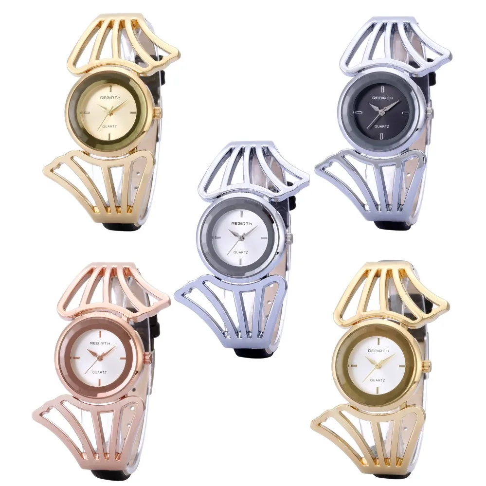 

REBIRTH Brand Women Fashion Watches Gold Silver Waterproof Butterfly Bracelet Wristwatches Set Ladies Dress Luxury Quartz Watch