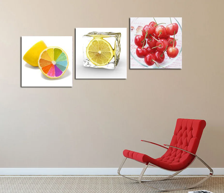 Декор для кухонной комнаты картина на стену лед фрукты свежие масла фотопанель