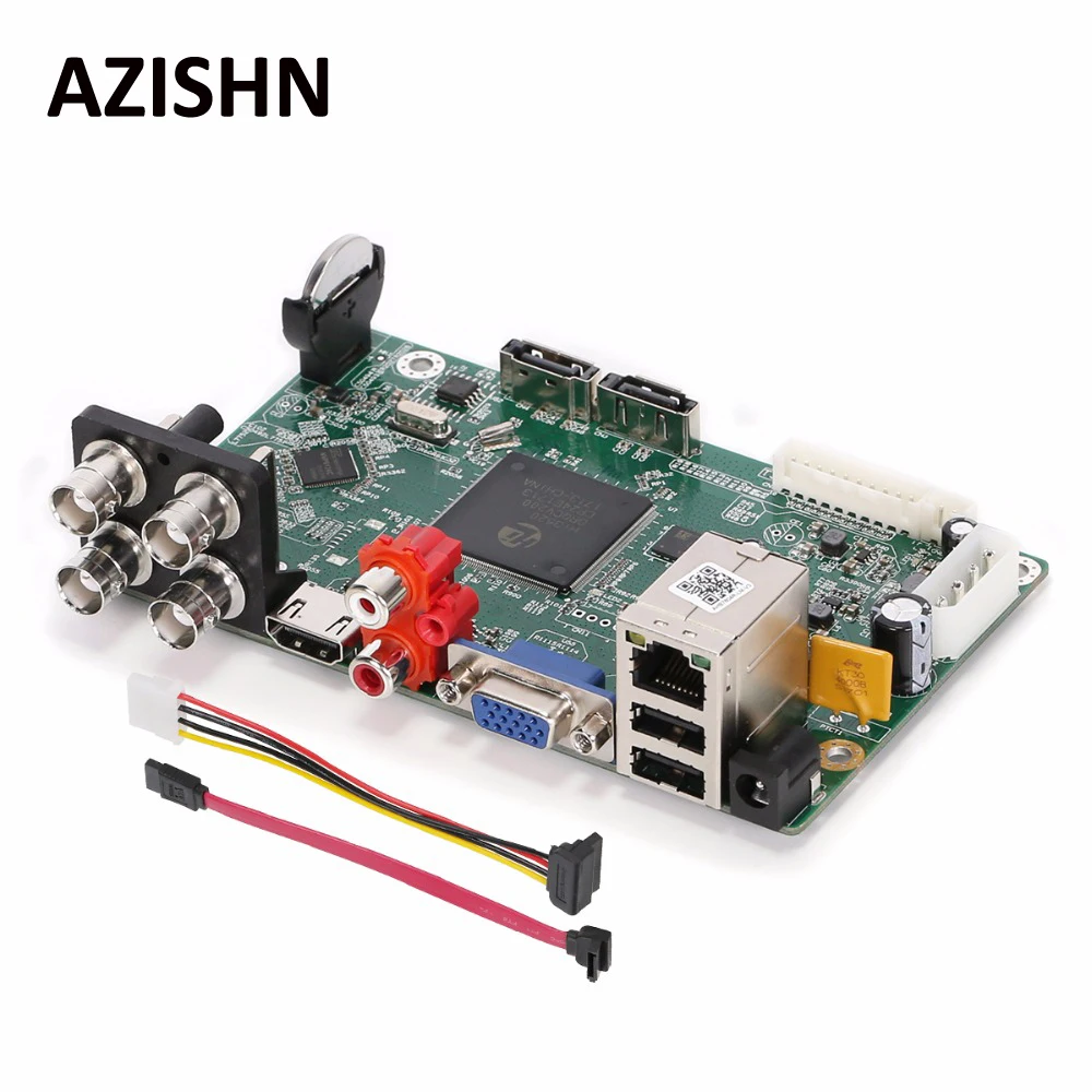 AZISHN безопасности видеонаблюдения основной Borad AHD DVR 4CH 2MP 1080N H.264 TVI CVI аналоговый IP 5