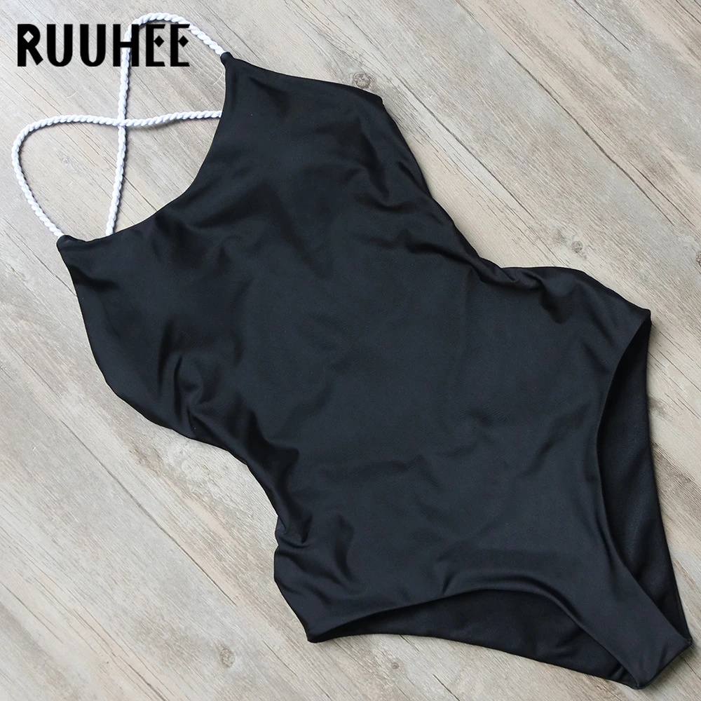 RUUHEE, женский купальник, сдельный купальник, боди,, купальный костюм, монокини, сексуальный, с перекрестными ремешками, купальник для женщин, бикини