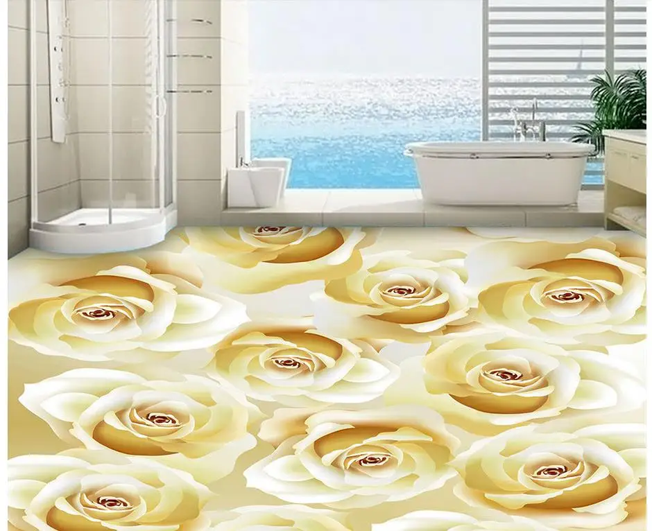 Фото обои для пола 3d стереоскопический ПВХ водонепроницаемый пол самоклеящийся