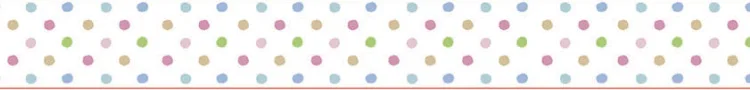 

1.5cm Kawaii color wave point washi tape DIY decoration Scrapbooking Sticker Label Masking Tape School Office Supply