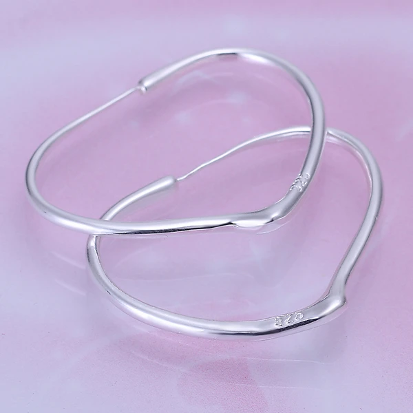 925 Стерлинговое серебро ювелирные изделия серебряные серьги-кольца Горячая