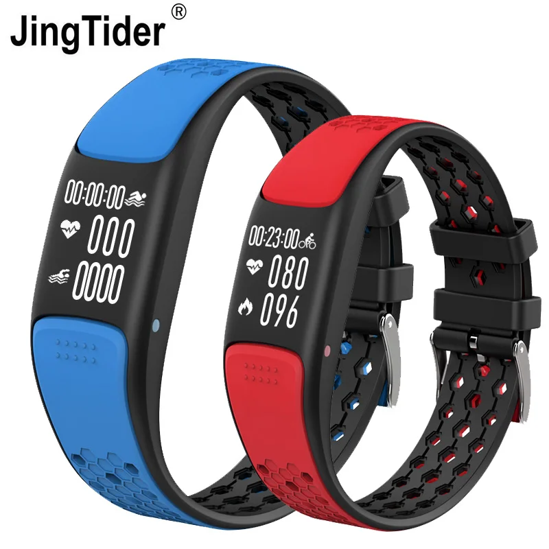 

GPS Sport Smart Bracelet P8 Wristband Fitness Activity Tracker Heart Rate Monitor Swimming 0.73" HD OLED Screen Waterproof IP68