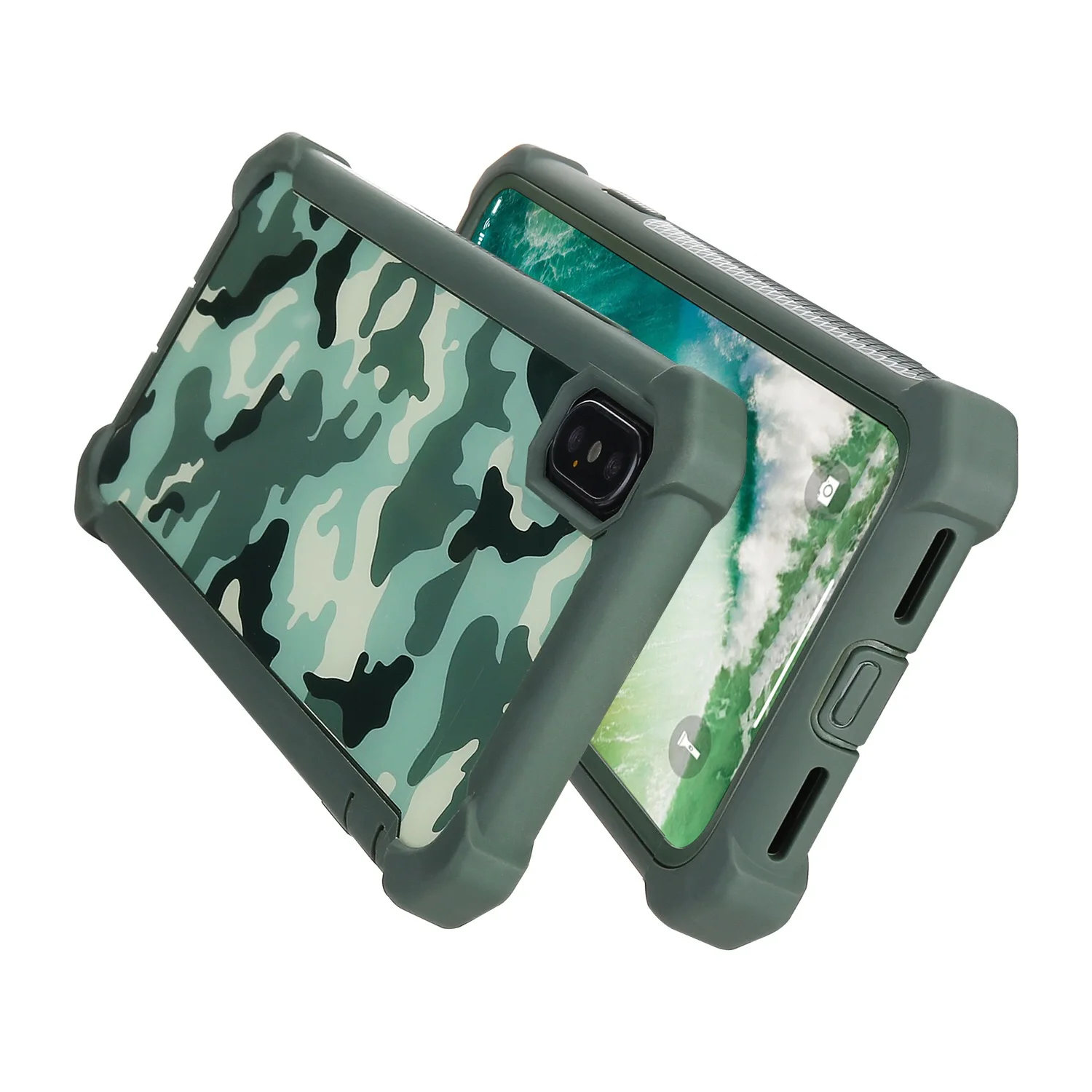VIAERSON Camouflage Case Shockproof Cover For iPhone XS Max XR X 6 6S 7 8 Plus Phone Cases 360 Protective Capa Hard Coque |