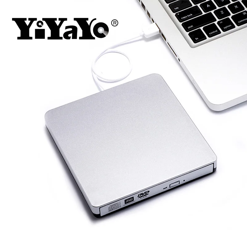 YiYaYo внешний флэш накопитель USB 2 0 VCD/CD/DVD плеер оптический считыватель тонкий